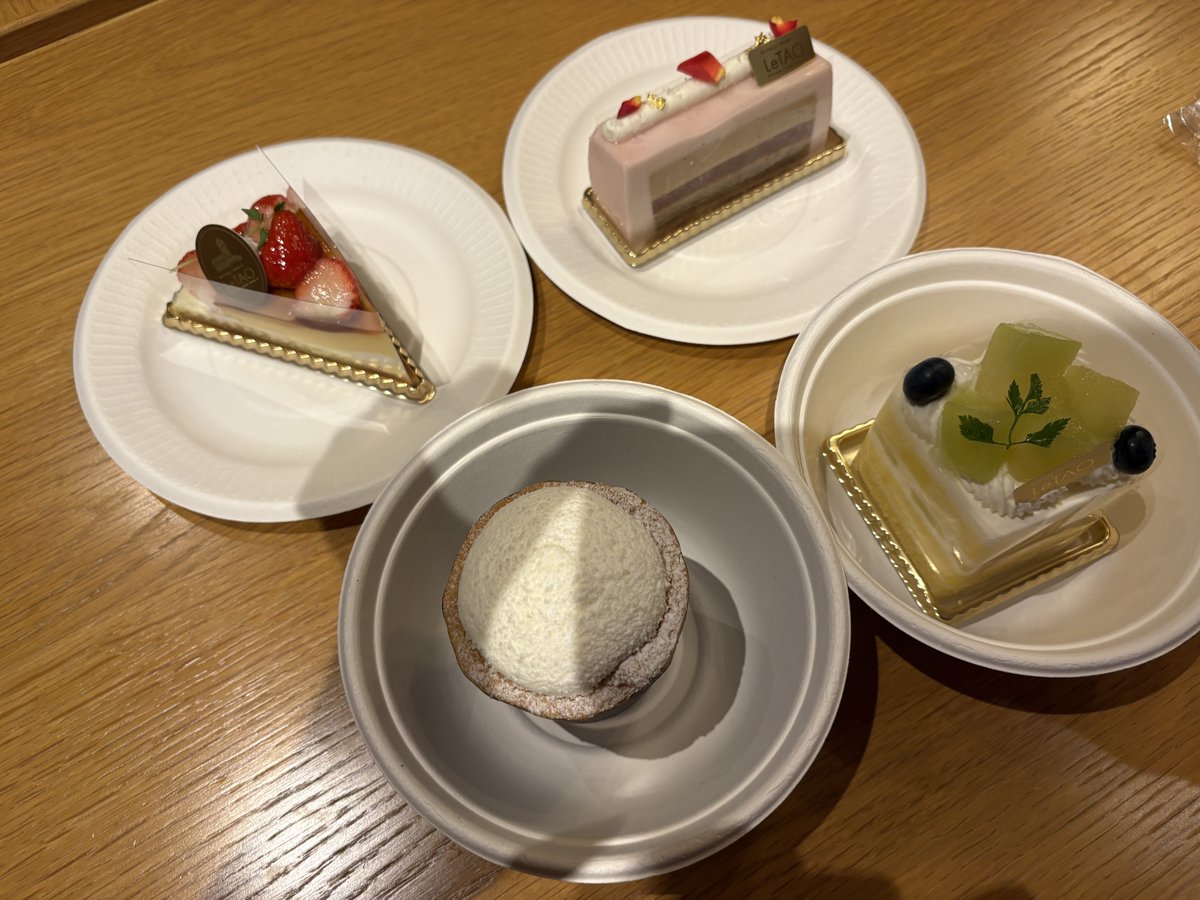 大丸札幌店で購入したルタオのケーキ