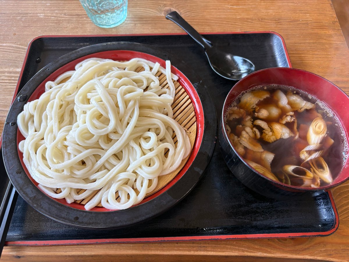 白い肉汁つけうどん